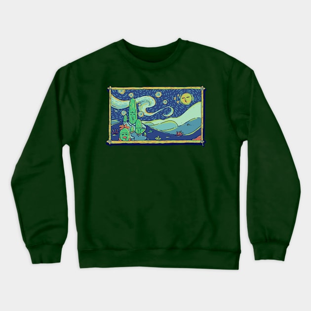 The Starry Night In The Desert Crewneck Sweatshirt by MvdSwink